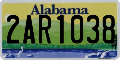 AL license plate 2AR1038