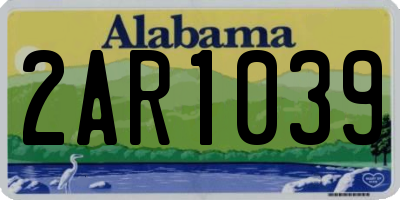 AL license plate 2AR1039