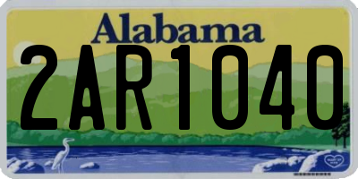 AL license plate 2AR1040