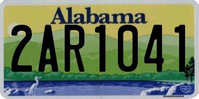 AL license plate 2AR1041