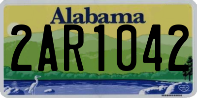 AL license plate 2AR1042