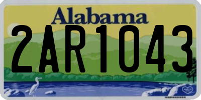AL license plate 2AR1043