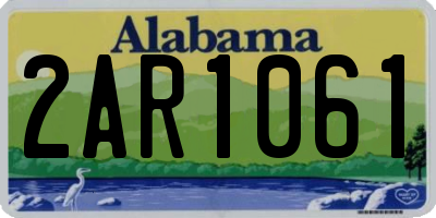 AL license plate 2AR1061