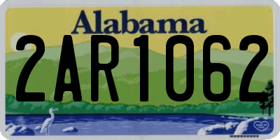 AL license plate 2AR1062