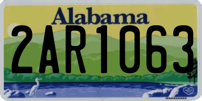 AL license plate 2AR1063
