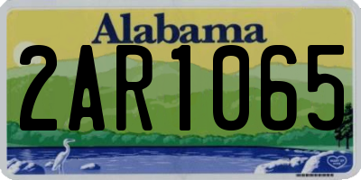 AL license plate 2AR1065