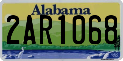 AL license plate 2AR1068
