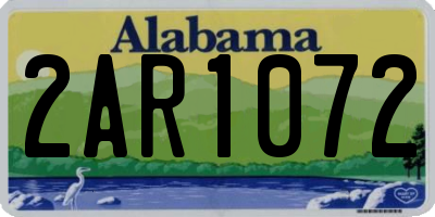 AL license plate 2AR1072