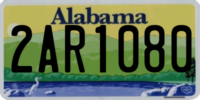 AL license plate 2AR1080