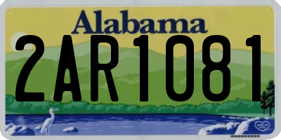 AL license plate 2AR1081