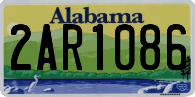 AL license plate 2AR1086