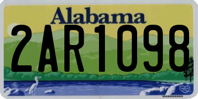 AL license plate 2AR1098