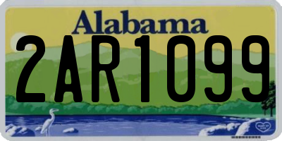 AL license plate 2AR1099