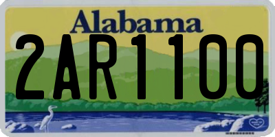 AL license plate 2AR1100