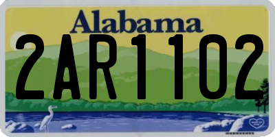 AL license plate 2AR1102