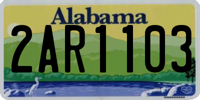 AL license plate 2AR1103