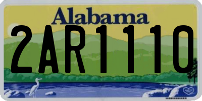 AL license plate 2AR1110