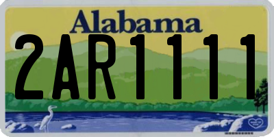 AL license plate 2AR1111