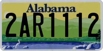 AL license plate 2AR1112