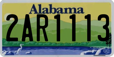 AL license plate 2AR1113