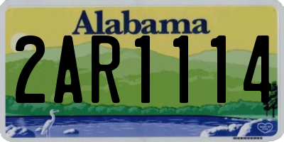 AL license plate 2AR1114