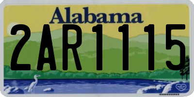 AL license plate 2AR1115
