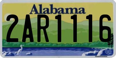 AL license plate 2AR1116
