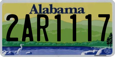 AL license plate 2AR1117