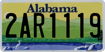 AL license plate 2AR1119