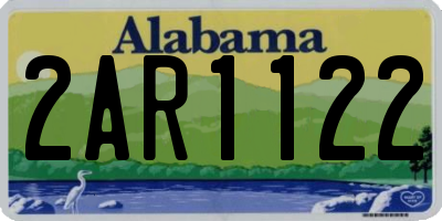 AL license plate 2AR1122
