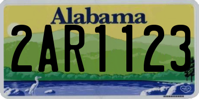 AL license plate 2AR1123