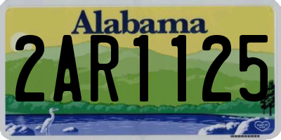 AL license plate 2AR1125