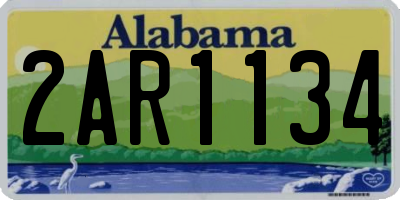 AL license plate 2AR1134