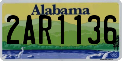 AL license plate 2AR1136