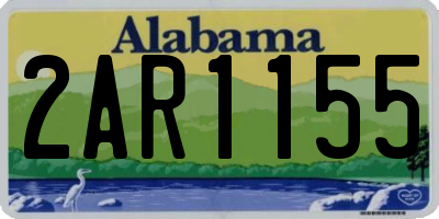 AL license plate 2AR1155