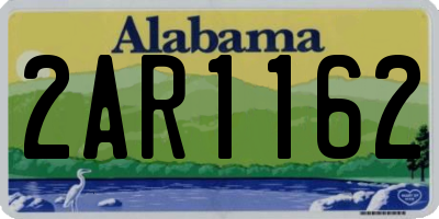 AL license plate 2AR1162
