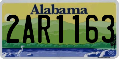 AL license plate 2AR1163