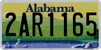 AL license plate 2AR1165