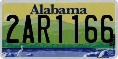 AL license plate 2AR1166