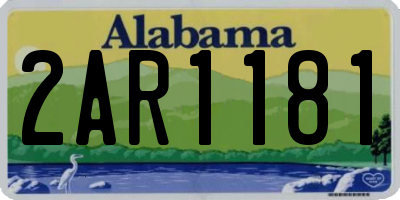 AL license plate 2AR1181