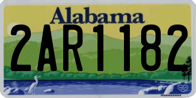AL license plate 2AR1182