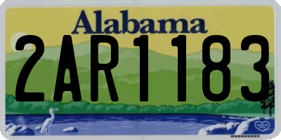 AL license plate 2AR1183