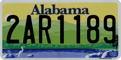 AL license plate 2AR1189