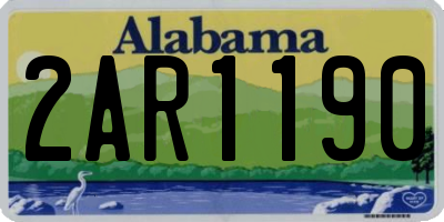 AL license plate 2AR1190