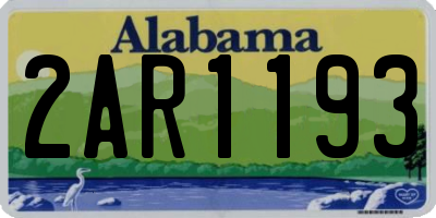 AL license plate 2AR1193