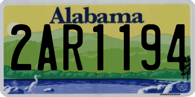 AL license plate 2AR1194