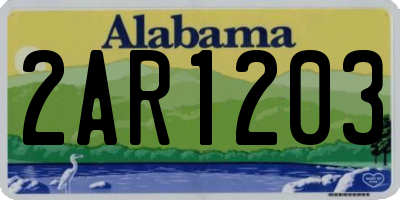 AL license plate 2AR1203
