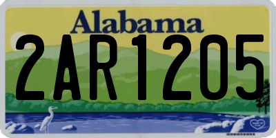 AL license plate 2AR1205