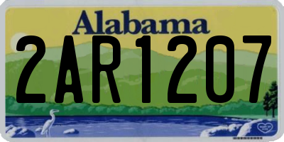 AL license plate 2AR1207