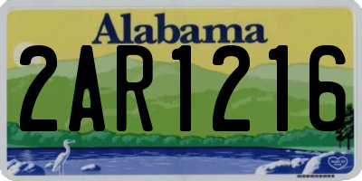 AL license plate 2AR1216